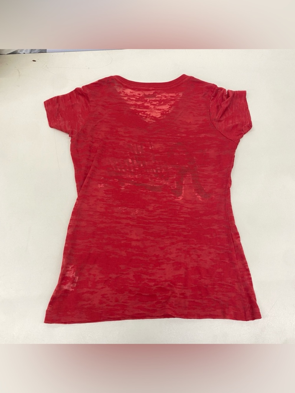 4her By Carl Banks Red Burnout V-Neck Tee View 6
